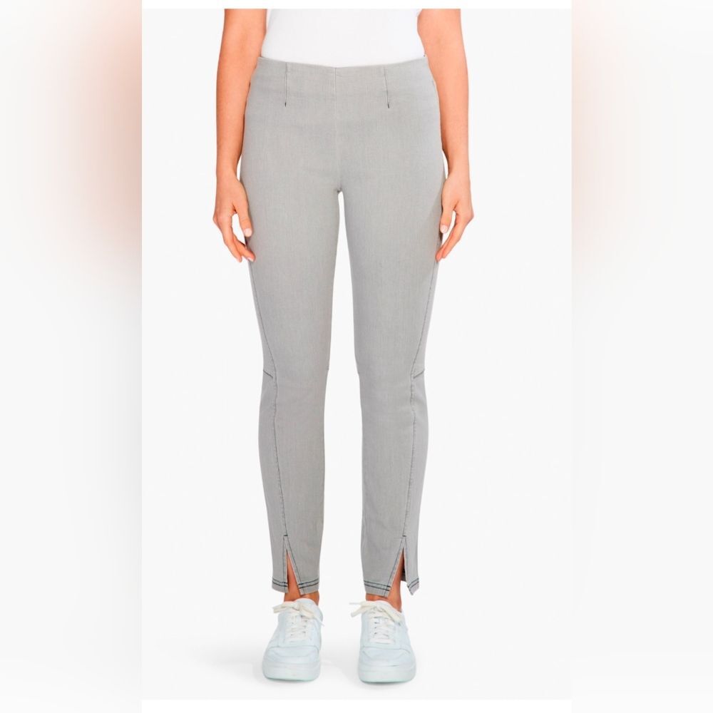 Nic+Zoe New gray slim fitting denim jeans ankle length pullon NWT stretch sz 4